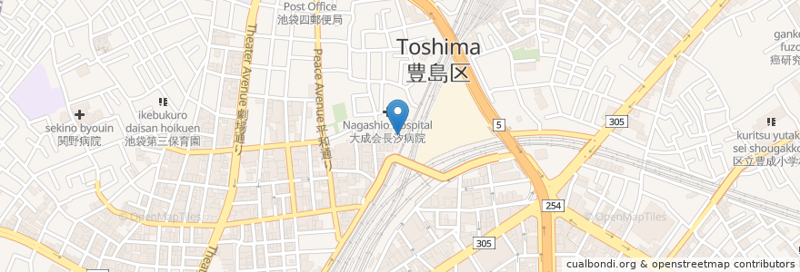 Mapa de ubicacion de 特別養護老人ホーム シオンとしま en Jepun, 東京都, 豊島区.