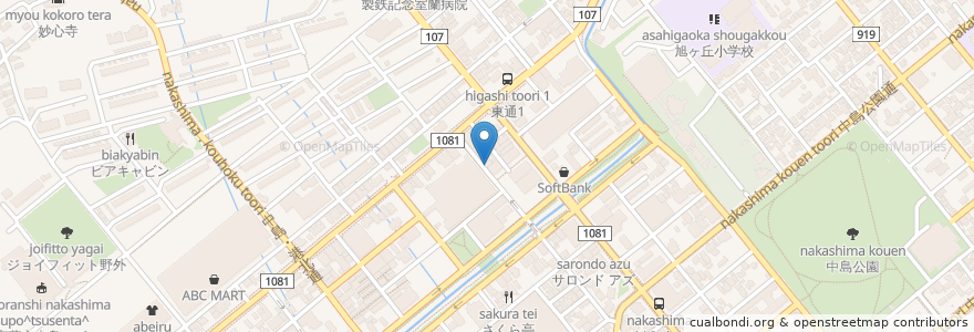 Mapa de ubicacion de 岩本珈琲店 en Japón, Prefectura De Hokkaidō, 胆振総合振興局, 室蘭市.