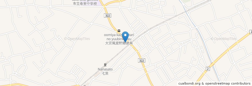 Mapa de ubicacion de 埼玉県信用金庫七里支店 en Jepun, 埼玉県, さいたま市, 見沼区.