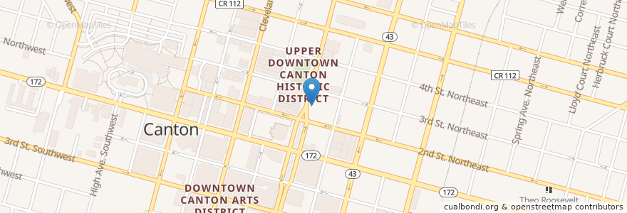 Mapa de ubicacion de PNC Bank en アメリカ合衆国, オハイオ州, Stark County, Canton.