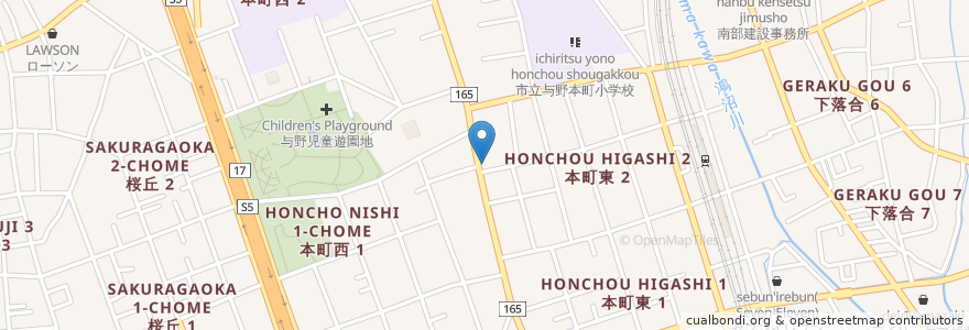 Mapa de ubicacion de 岡戸医院 en 日本, 埼玉県, さいたま市, 中央区.
