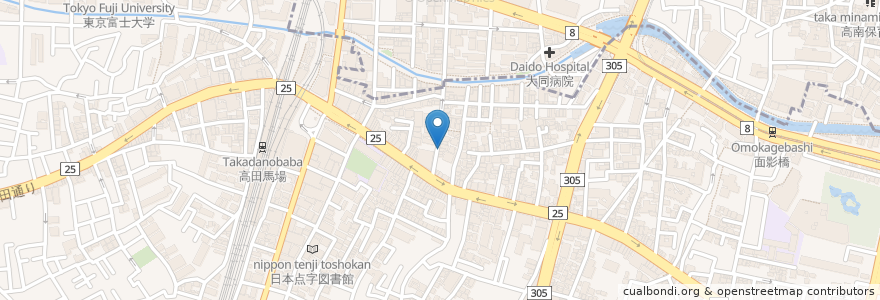 Mapa de ubicacion de 博多ラーメン バリちゃん en Japonya, 東京都, 新宿区.