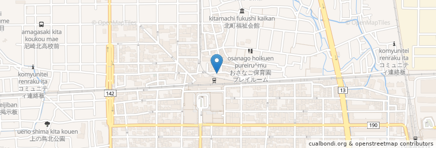 Mapa de ubicacion de たこやき　みつよ en Japon, Préfecture De Hyōgo, Amagasaki.