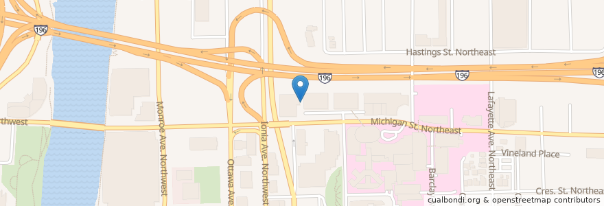 Mapa de ubicacion de SmashBurger en Соединённые Штаты Америки, Мичиган, Kent County, Grand Rapids.