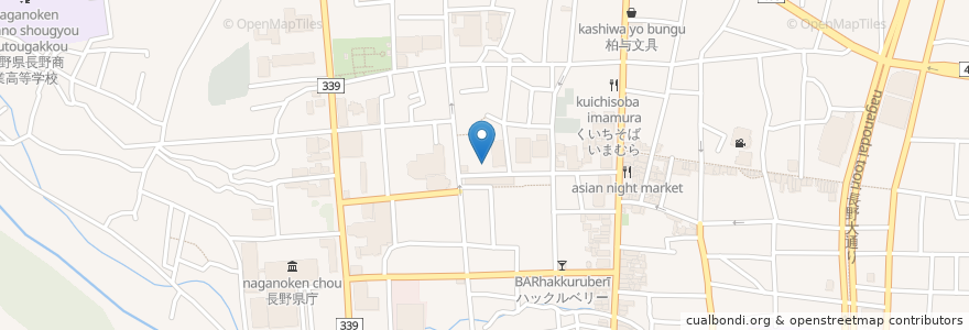 Mapa de ubicacion de 日本キリスト教団長野県町教会 en Japan, 長野県, Nagano.