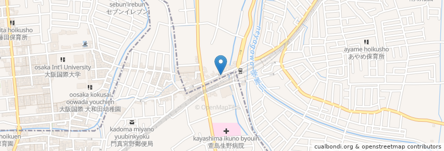 Mapa de ubicacion de よってけ en ژاپن, 大阪府, 寝屋川市.