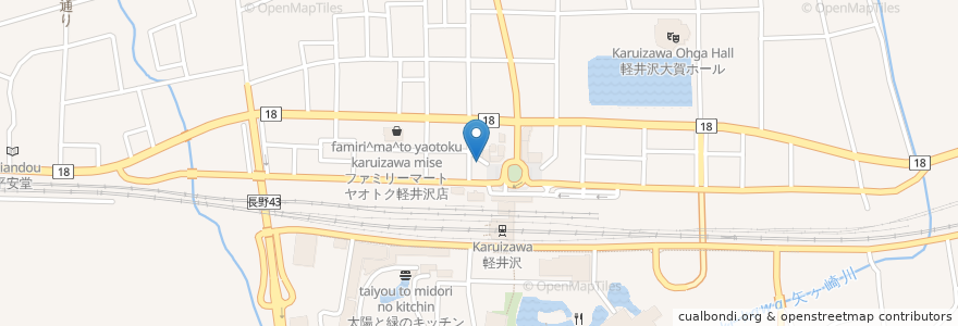 Mapa de ubicacion de キッチンハイツ en Japonya, 長野県, 北佐久郡, 軽井沢町.