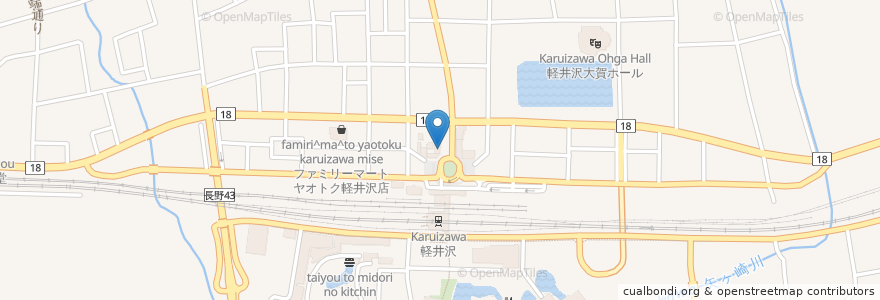 Mapa de ubicacion de サイクルメイトQ en 日本, 长野县, 北佐久郡, 軽井沢町.