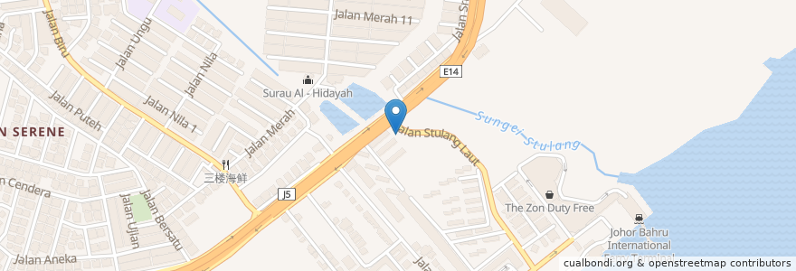 Mapa de ubicacion de 新山镇安古庙 en ماليزيا, Iskandar Malaysia, Iskandar Malaysia, Johor Bahru, Johor Bahru.