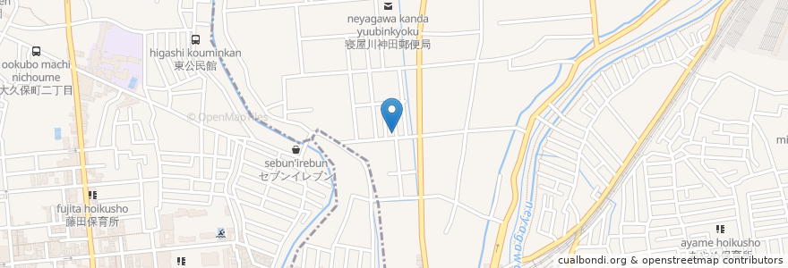 Mapa de ubicacion de ハッピー en Japan, 大阪府, 寝屋川市.