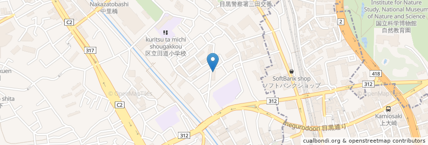 Mapa de ubicacion de 目黒保育園 en Japon, Tokyo, 目黒区.