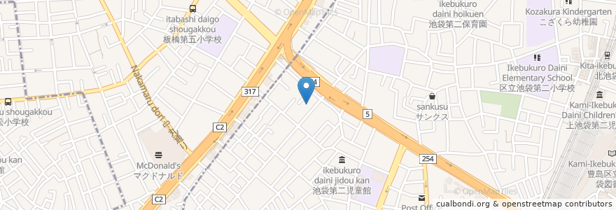 Mapa de ubicacion de 障害者施設 いけぶくろ茜の里 en Japan, 東京都, 板橋区, 豊島区.