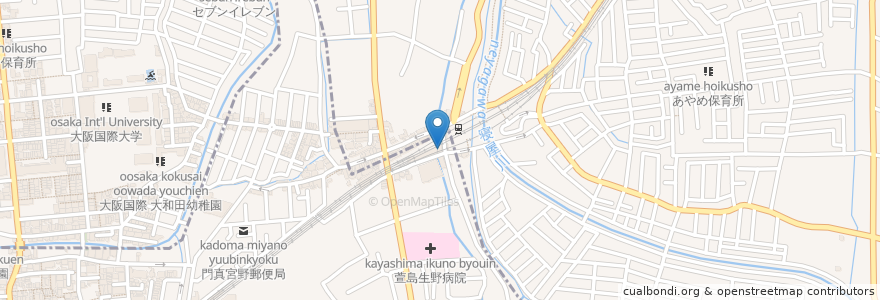 Mapa de ubicacion de オリジン弁当 萱島店 en 日本, 大阪府, 寝屋川市.