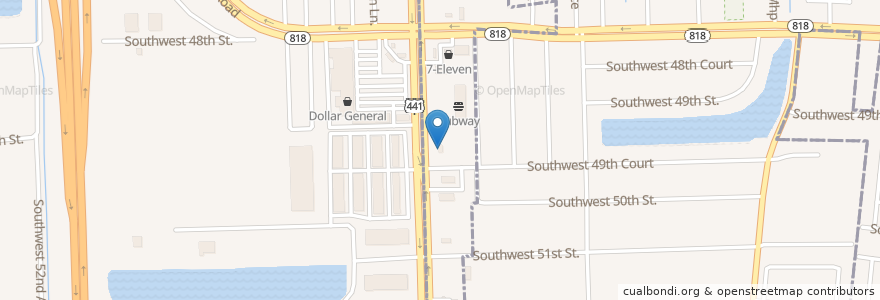 Mapa de ubicacion de Viva Chile Lindo en Amerika Syarikat, Florida, Broward County, Davie, Hollywood.