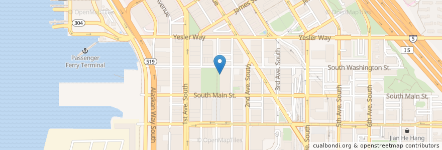 Mapa de ubicacion de Cherry Street Public House en Stati Uniti D'America, Washington, King County, Seattle.