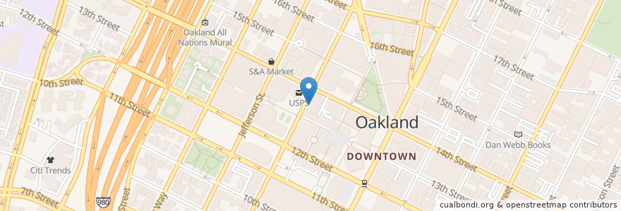 Mapa de ubicacion de Modern Coffee en Amerika Birleşik Devletleri, Kaliforniya, Alameda İlçesi, Oakland.