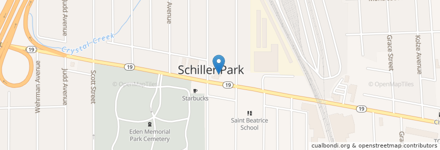 Mapa de ubicacion de Jimmy John's en Verenigde Staten, Illinois, Schiller Park.