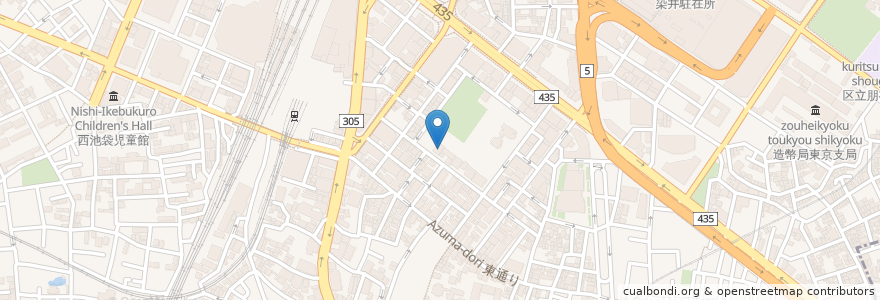 Mapa de ubicacion de 常在寺 en اليابان, 東京都, 豊島区.