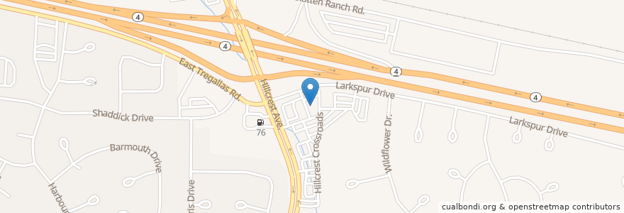 Mapa de ubicacion de Jack N The Box en 미국, 캘리포니아주, Contra Costa County, Antioch.