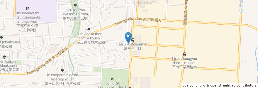 Mapa de ubicacion de 天池神社 en 일본, 도치기현, 宇都宮市.