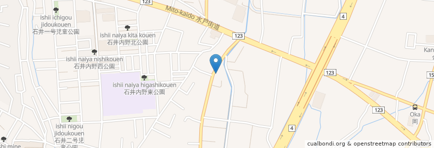 Mapa de ubicacion de 雷神社 en 日本, 栃木県, 宇都宮市.