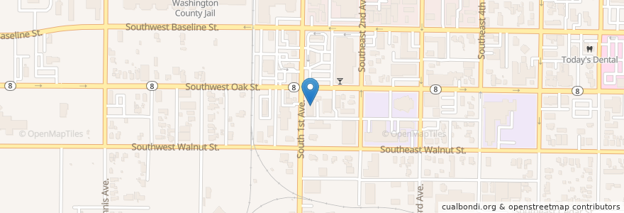 Mapa de ubicacion de Acorn Dentistry for Kids - Hillsboro en 美利坚合众国/美利堅合眾國, 俄勒冈州/俄勒岡州, Washington County, Hillsboro.
