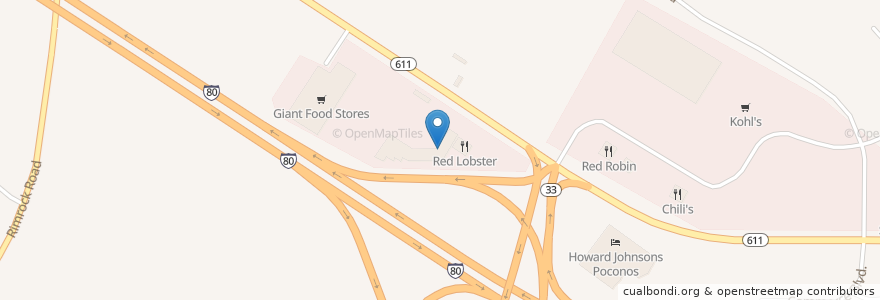 Mapa de ubicacion de Bartonsville Family Dental en ایالات متحده آمریکا, پنسیلوانیا, Monroe County, Hamilton Township.