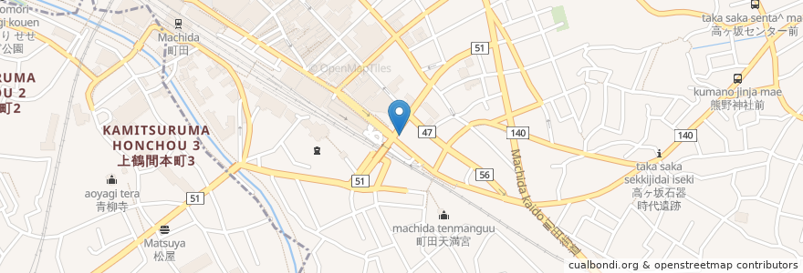 Mapa de ubicacion de スペイングリルバル トロス en Jepun, 東京都, 町田市.