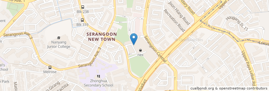 Mapa de ubicacion de Swensen's en シンガポール, Southeast.