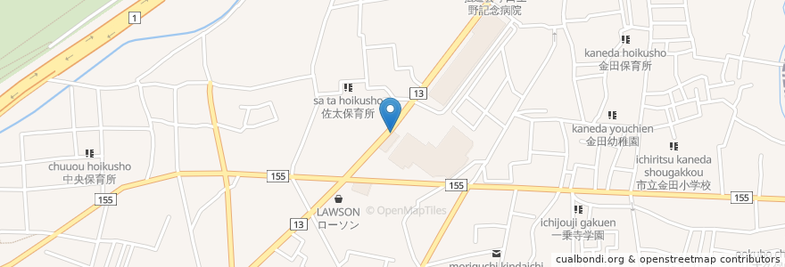 Mapa de ubicacion de ワンカルビ 守口店 en Japão, 大阪府, 守口市.