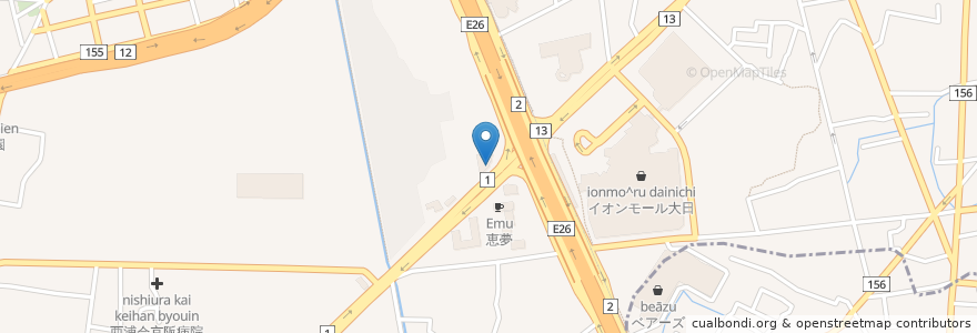 Mapa de ubicacion de 鳥貴族 大日店 en 日本, 大阪府, 守口市.