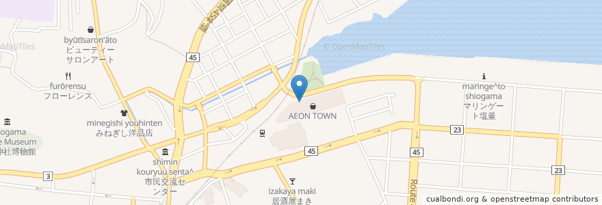 Mapa de ubicacion de サーティワンアイスクリーム en 日本, 宫城县, 塩竈市.