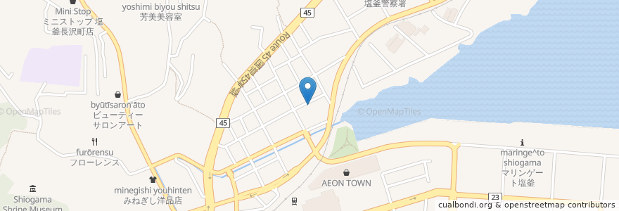 Mapa de ubicacion de すかい薬局 本塩釜店 en 日本, 宮城県, 塩竈市.