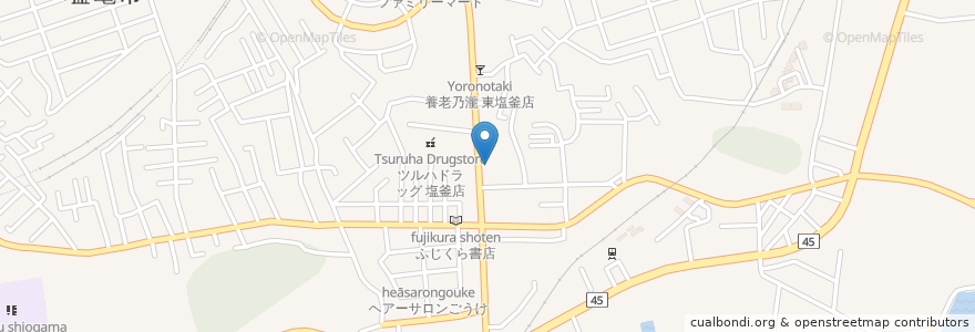 Mapa de ubicacion de グリーン薬局 en اليابان, 宮城県, 塩竈市.