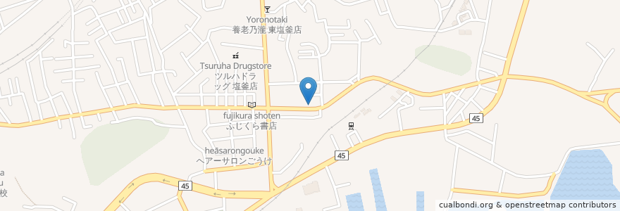 Mapa de ubicacion de たこっぺ en 日本, 宫城县, 塩竈市.
