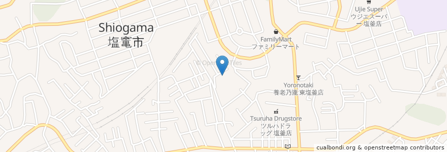 Mapa de ubicacion de 藤倉保育園 en Япония, Мияги, 塩竈市.