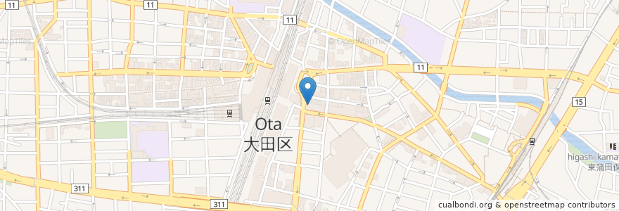 Mapa de ubicacion de 野村證券 en ژاپن, 東京都, 大田区.