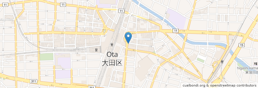 Mapa de ubicacion de 三井住友銀行 en ژاپن, 東京都, 大田区.