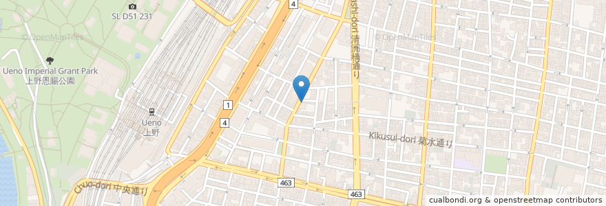 Mapa de ubicacion de ANDRA en 日本, 東京都, 台東区.