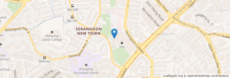 Mapa de ubicacion de Idaten Udon en Singapore, Southeast.