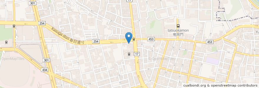Mapa de ubicacion de キッチンセブン 街のハンバーグ屋さん en 일본, 도쿄도, 분쿄구.