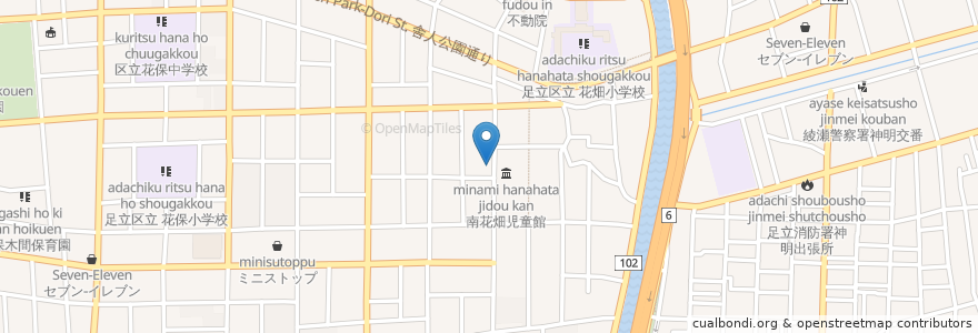 Mapa de ubicacion de ランチボックス en 日本, 東京都, 足立区.