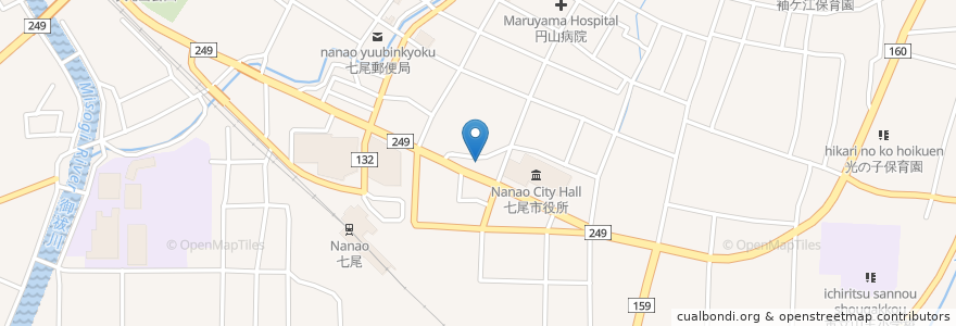 Mapa de ubicacion de チェルキオ en Japão, 石川県, 七尾市.