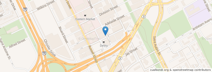 Mapa de ubicacion de BB's Butcher's Inn en 미국, 미시간, Wayne County, Detroit.