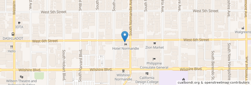 Mapa de ubicacion de The Walker Inn en États-Unis D'Amérique, Californie, Los Angeles County, Los Angeles.