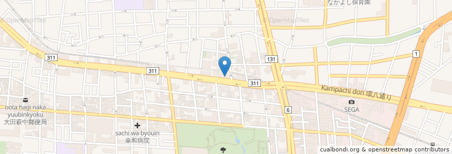 Mapa de ubicacion de Iwabuchi Dental en Giappone, Tokyo, 大田区.
