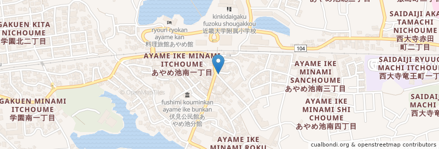 Mapa de ubicacion de 薬局 タケダ en 日本, 奈良県, 奈良市.