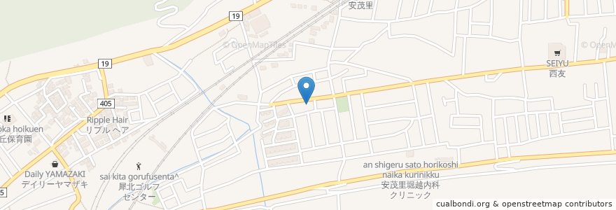 Mapa de ubicacion de 犀北団地公民館 en 日本, 長野県, 長野市.
