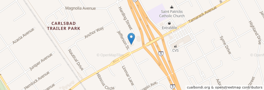 Mapa de ubicacion de Arco en 미국, 캘리포니아주, San Diego County, Carlsbad.