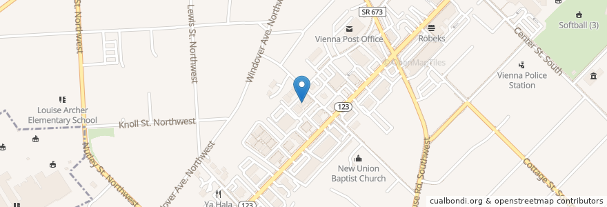 Mapa de ubicacion de TYSONS Pharmacy en Stati Uniti D'America, Virginia, Fairfax County, Vienna.